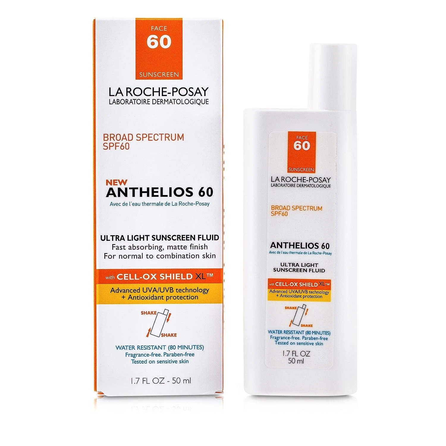 LA ROCHE-POSAY La Roche Posay Anthelios 60 Ultra Light Sunscreen Fluid (Normal/ Combination Skin) 50ml/1.7oz 3 LA ROCHE-POSAY La Roche Posay Anthelios 60 Ultra Light Sunscreen Fluid (Normal/ Combination Skin) 50ml/1.7oz