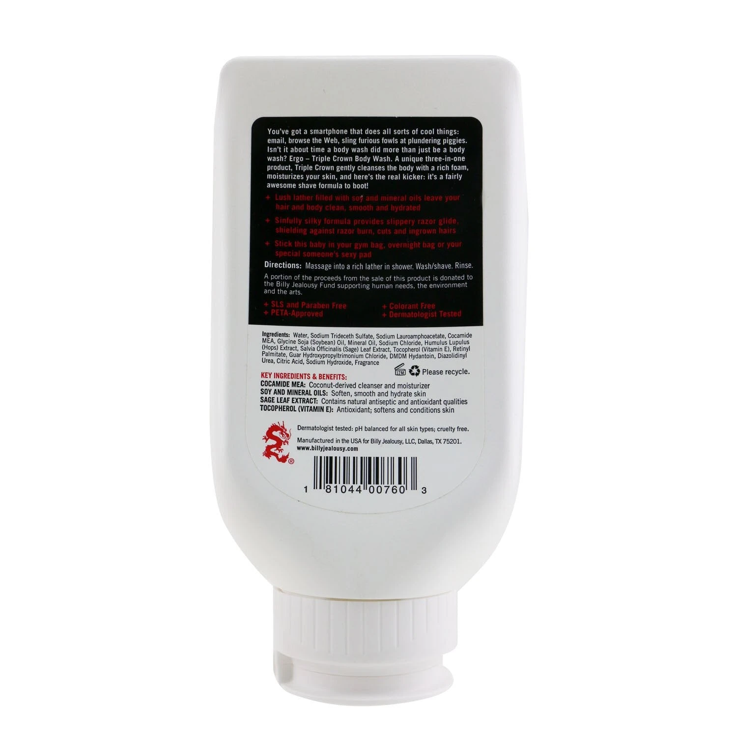 Billy Jealousy Triple Crown 3 In 1 Body Wash 236ml/8oz 5 Billy Jealousy Triple Crown 3 In 1 Body Wash 236ml/8oz - Image 3