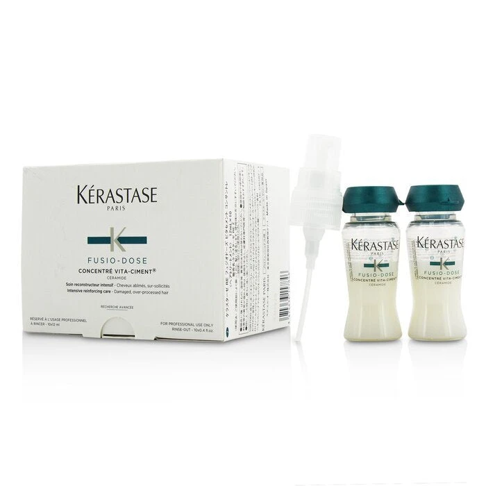 Kérastase Kerastase Fusio-Dose Concentre Vita-Ciment Ceramide Intensive Reinforcing Care (Damaged, Over-Processed Hair) 10x12ml/0.4oz 3 Kérastase Kerastase Fusio-Dose Concentre Vita-Ciment Ceramide Intensive Reinforcing Care (Damaged, Over-Processed Hair) 10x12ml/0.4oz