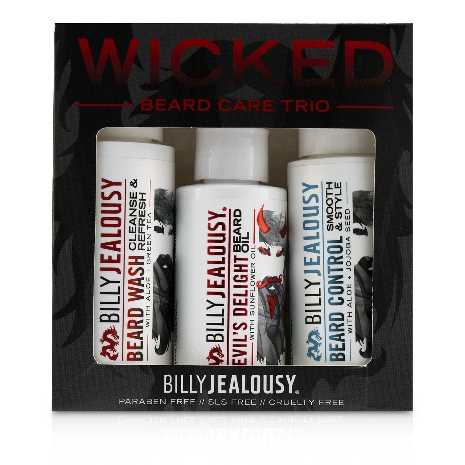 Billy Jealousy Wicked Beard Care Trio Set : 1x Beard Wash 60ml + 1x Beard Control 60ml + 1x Beard Oil 60ml 3pcs 4 Billy Jealousy Wicked Beard Care Trio Set : 1x Beard Wash 60ml + 1x Beard Control 60ml + 1x Beard Oil 60ml 3pcs - Image 2
