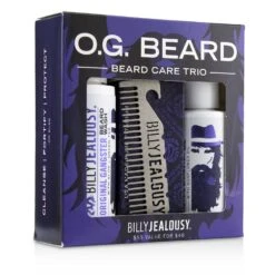 Billy Jealousy O.G. Beard Care Trio Set : 1x Beard Wash 60ml + 1x Beard Oil 60ml + 1x Titanium Comb 3pcs -Baxt Beauty Shop 24070209214 3