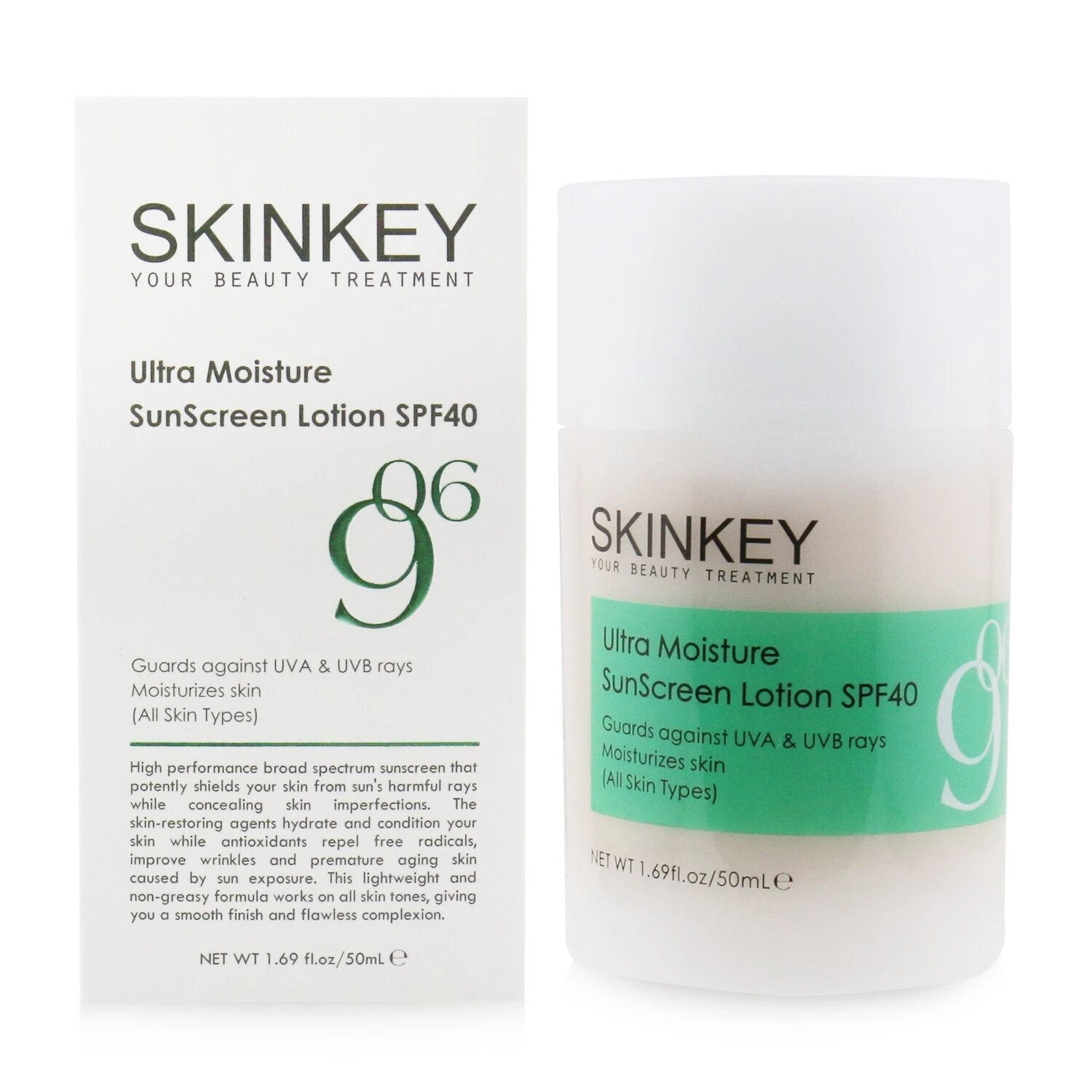 SKINKEY Moisturizing Series Ultra Moisture SunScreen Lotion SPF 40 (All Skin Types) - Guards Against UVA & UVB Rays Moisturizes Skin 50ml/1.69oz 3 SKINKEY Moisturizing Series Ultra Moisture SunScreen Lotion SPF 40 (All Skin Types) - Guards Against UVA & UVB Rays Moisturizes Skin 50ml/1.69oz