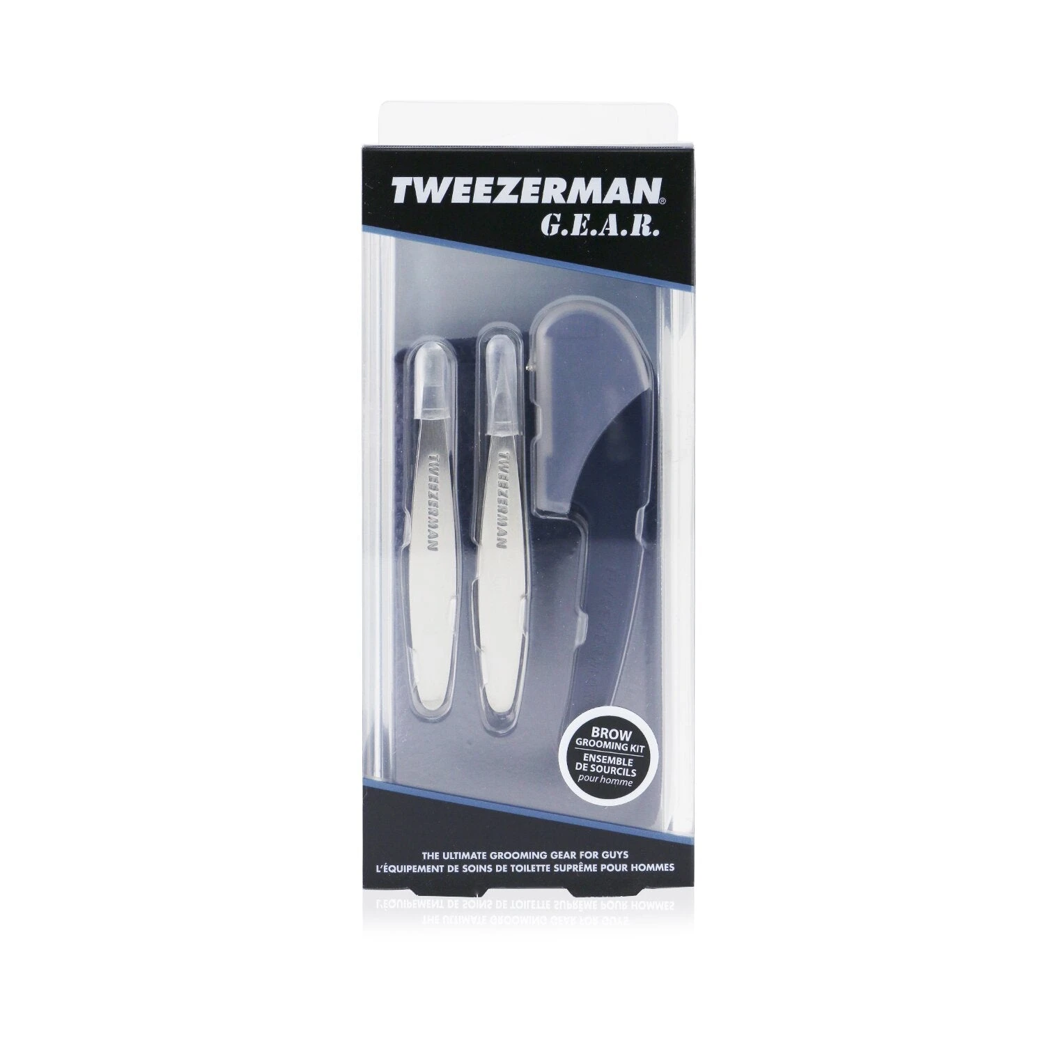 Tweezerman G.E.A.R. Brow Grooming Kit: Mini Flat Tweezers + Mini Point Tweezers + Facial Razor + Case 3pcs+1case 4 Tweezerman G.E.A.R. Brow Grooming Kit: Mini Flat Tweezers + Mini Point Tweezers + Facial Razor + Case 3pcs+1case - Image 2