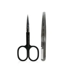 Billion Dollar Brows Men's Grooming Kit: Stainless Steel Comb/Tweezer + Straight Edge Scissor 2pcs