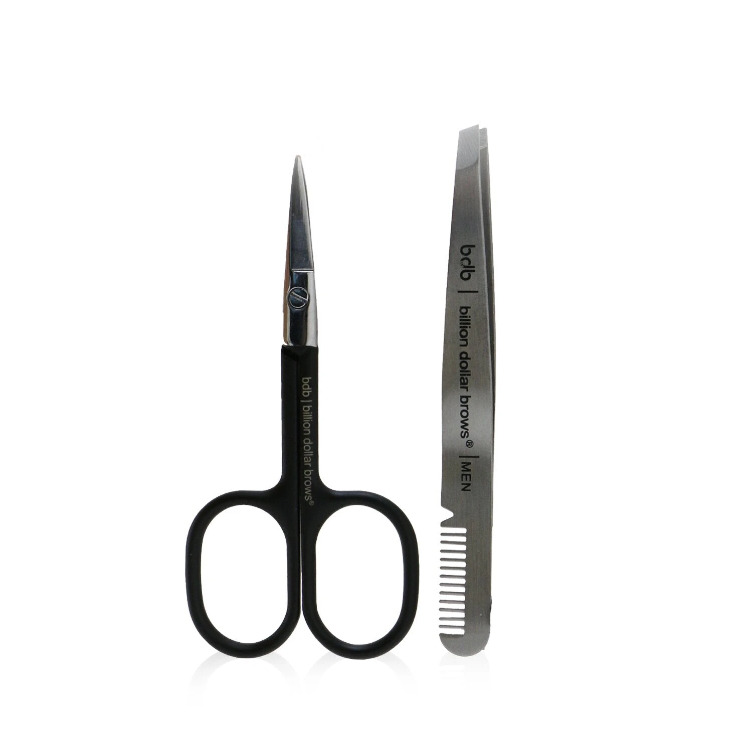 Billion Dollar Brows Men's Grooming Kit: Stainless Steel Comb/Tweezer + Straight Edge Scissor 2pcs 3 Billion Dollar Brows Men's Grooming Kit: Stainless Steel Comb/Tweezer + Straight Edge Scissor 2pcs