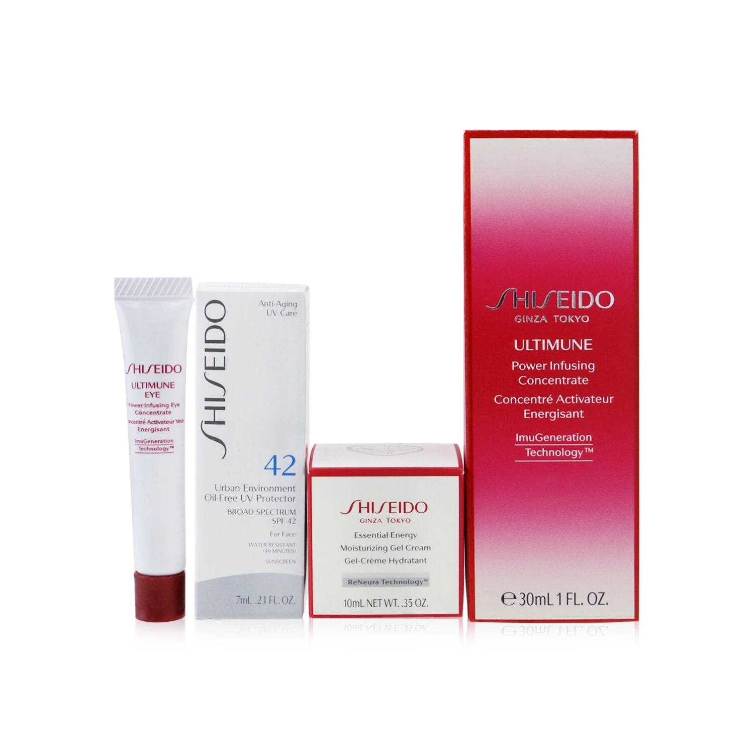 Shiseido Ultimate Hydrating Glow Set: Ultimune Power Infusing Concentrate 30ml + Moisturizing Gel Cream 10ml + Eye Concentrate 5ml + SPF 42 Sunscreen 7ml 4pcs 5 Shiseido Ultimate Hydrating Glow Set: Ultimune Power Infusing Concentrate 30ml + Moisturizing Gel Cream 10ml + Eye Concentrate 5ml + SPF 42 Sunscreen 7ml 4pcs - Image 3