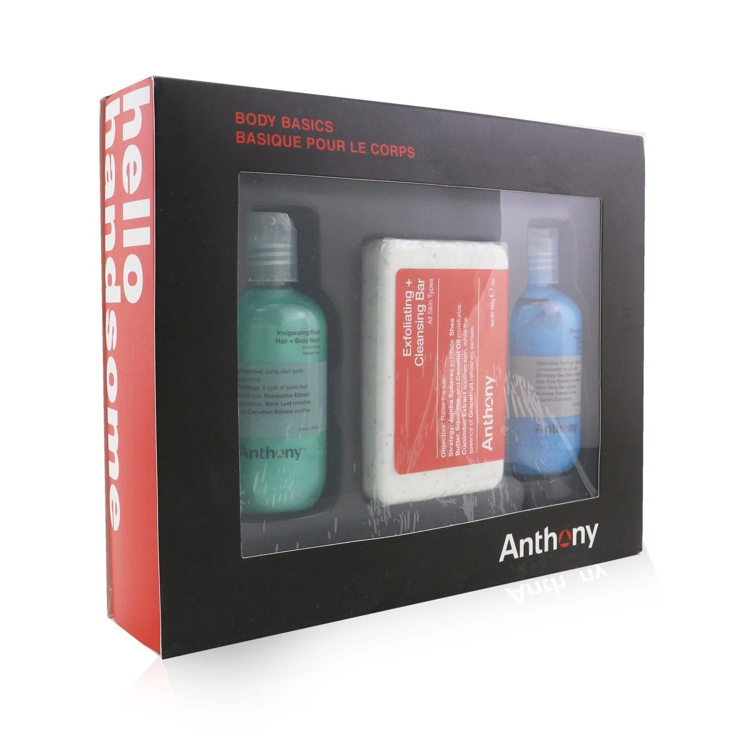 Anthony Body Basics Kit: Invigorating Rush Hair+Body Wash 100ml + Exfoliating + Cleansing Bar 198g + Blue Sea Kelp Body Scrub 100ml 3pcs 4 Anthony Body Basics Kit: Invigorating Rush Hair+Body Wash 100ml + Exfoliating + Cleansing Bar 198g + Blue Sea Kelp Body Scrub 100ml 3pcs - Image 2