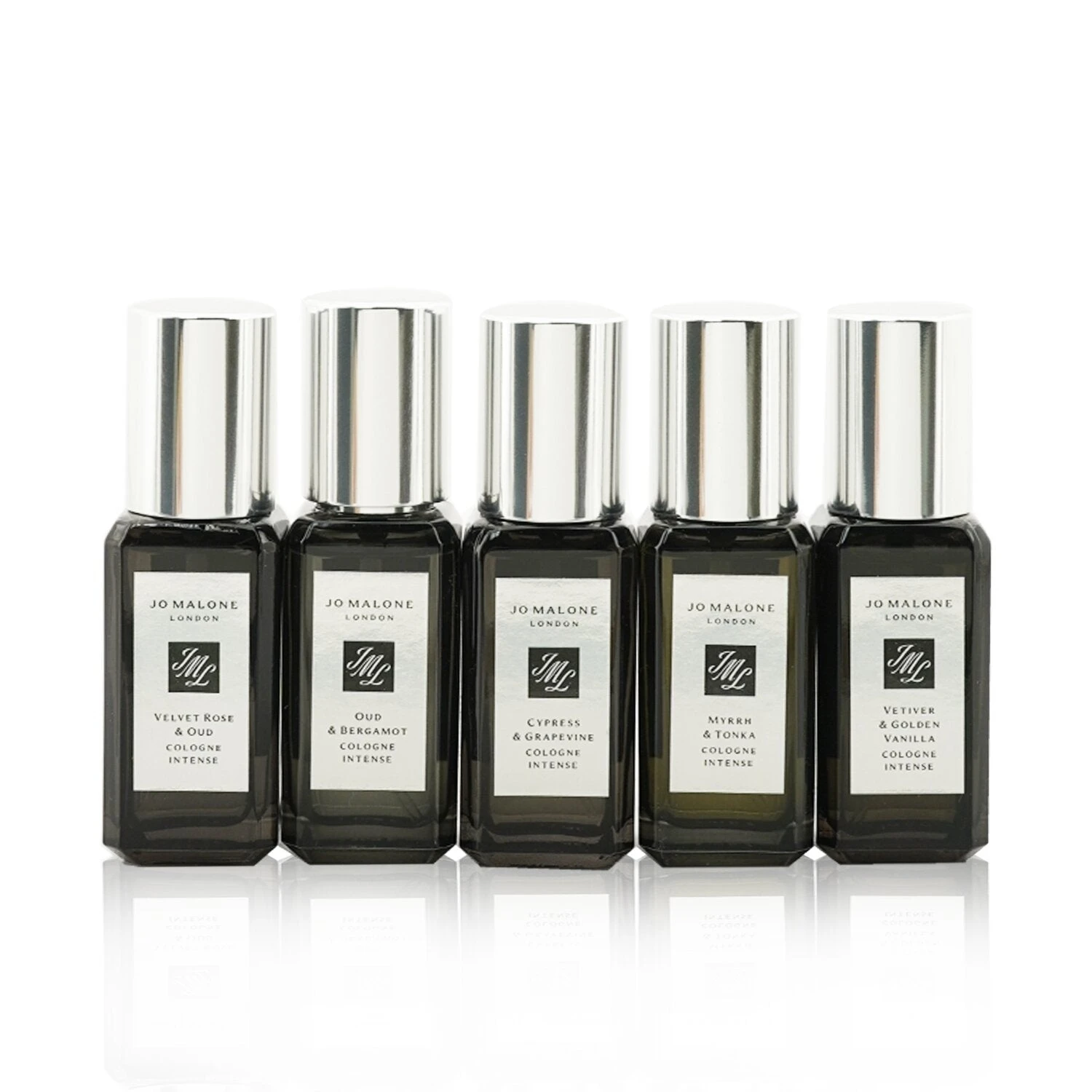 Jo Malone Cologne Intense Collection: Cypress & Grapevine, Myrrh & Tonka, Oud & Bergamot, Velvet Rose & Oud, Vetiver & Golden Vanilla 5x9ml/0.3oz 3 Jo Malone Cologne Intense Collection: Cypress & Grapevine, Myrrh & Tonka, Oud & Bergamot, Velvet Rose & Oud, Vetiver & Golden Vanilla 5x9ml/0.3oz