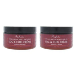 Shea Moisture African Black Soap And Tea Tree Oil Loc And Curl Creme - Pack Of 2 By Shea Moisture For Men - 4 Oz Cream