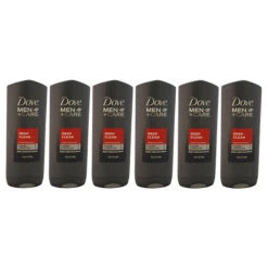Dove Deep Clean Body And Face Wash By Dove For Men - 13.5 Oz Body Wash - Pack Of 6