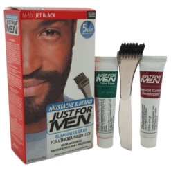 Just For Men Brush-In Color Gel Mustache And Beard Jet Black - M-60 By Just For Men For Men - 1 Kit Mustache And Beard Color
