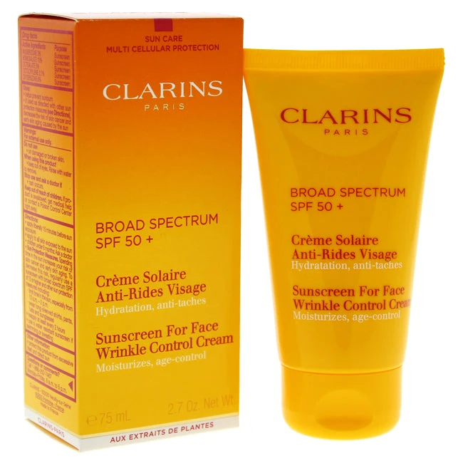 Clarins Sunscreen For Face Wrinkle Control Cream SPF 50 By Clarins For Unisex - 2.7 Oz Sunscreen 3 Clarins Sunscreen For Face Wrinkle Control Cream SPF 50 By Clarins For Unisex - 2.7 Oz Sunscreen