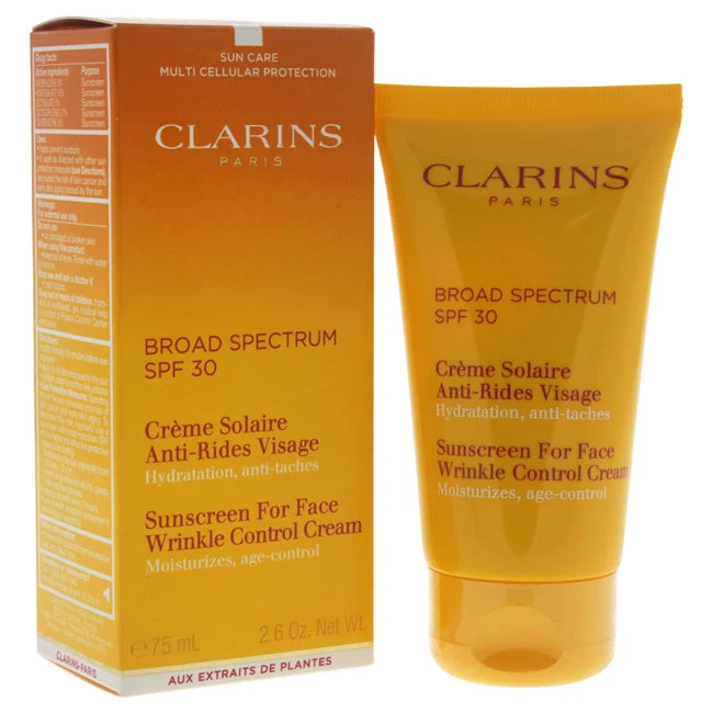 Clarins Sunscreen For Face Wrinkle Control Cream SPF 30 By Clarins For Women - 2.6 Oz Sunscreen 3 Clarins Sunscreen For Face Wrinkle Control Cream SPF 30 By Clarins For Women - 2.6 Oz Sunscreen